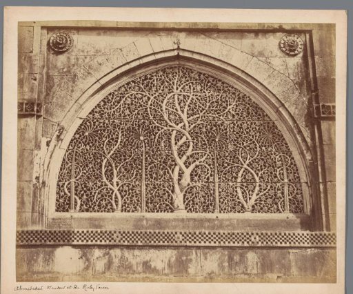 Decorated window, Ahmedabad, Gujarat, India