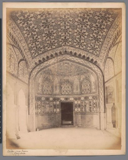 Interior of the Sheesh Mahal in Amer Fort near Jaipur, Rajasthan, India