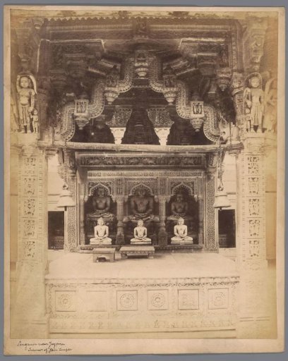 Interior of the Digambar Jain temple in Sanganer near Jaipur, Rajasthan, India
