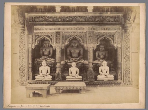 The tirthankaras in the Digambar Jain temple at Sanganer near Jaipur, Rajasthan, India