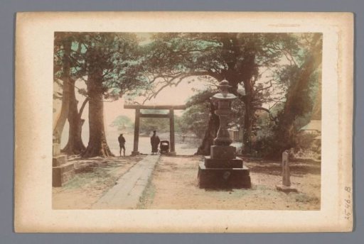 View of a torii at a coast in Japan