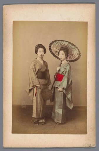 Double portrait of two unknown Japanese women
