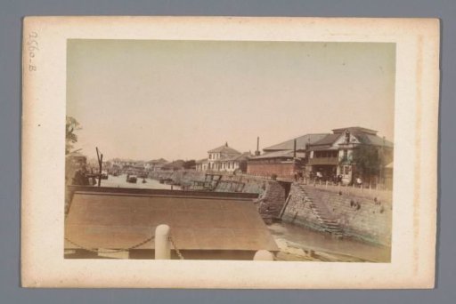 Village on a river in Japan
