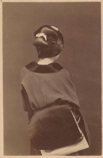 Unknown Japanese woman seen from behind