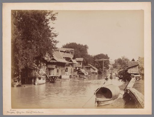 View of houses along a khlong in Bangkok