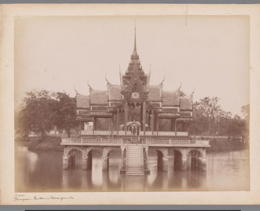Aisawan Dhiphya-Asana pavilion on the water near the Bang Pa-In Palace in Thailand
