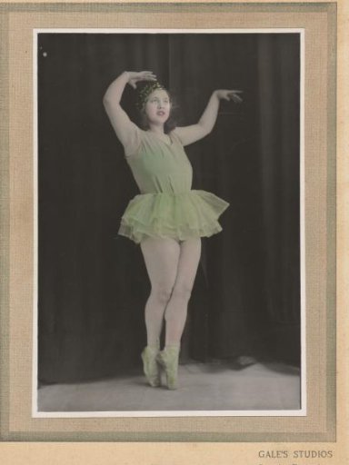 Portrait of an unknown dancer on a stage