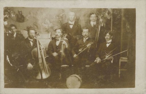 Group portrait of unknown members of a chamber orchestra