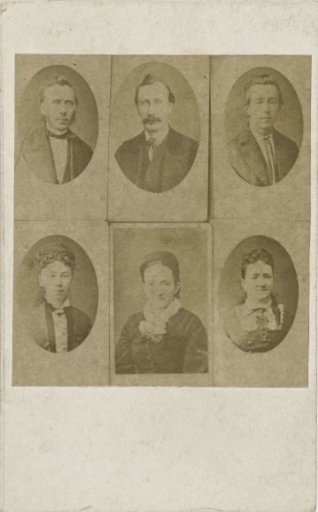 Six miniature portraits of three unknown men and three unknown women