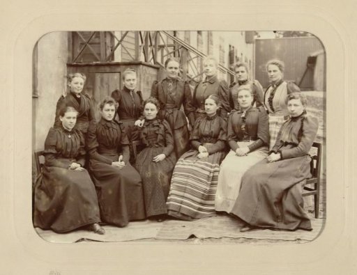 Group portrait of twelve unknown women