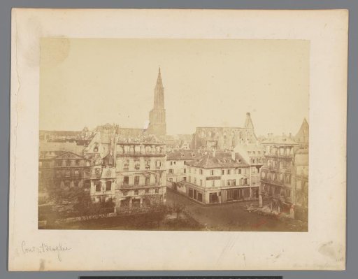 Street view in a destroyed Strasbourg