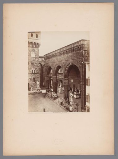 View of the Loggia dei Lanzi in Florence, Italy