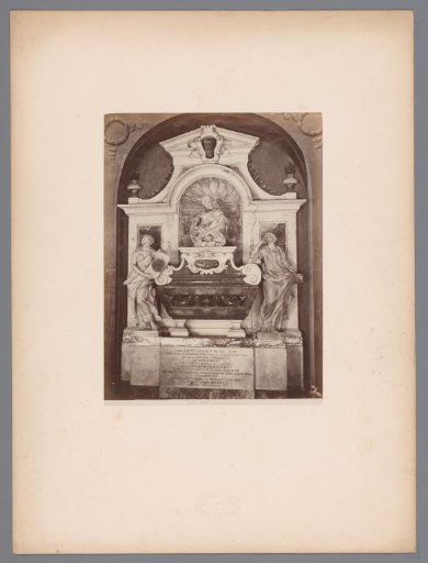 Tomb monument for Galileo Galilei in the Santa Croce in Florence, Italy