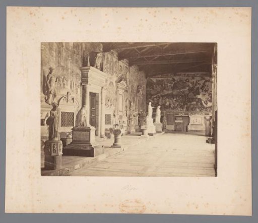 Interior of the eastern gallery of the Camposanto in Pisa, Italy