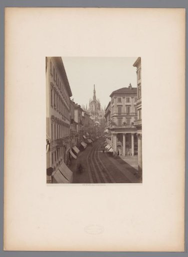 View of the Corso Vittorio Emanuele in Milan, Italy