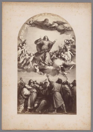 Photographic reproduction of an engraving after the painting Assumption of the Virgin by Titian