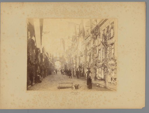Decorations in the Willemstraat, Amsterdam, during the April Festivals of 1887