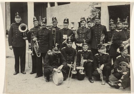Group portrait of the Navy music ensemble