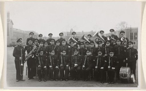 Group portrait of the Navy music ensemble