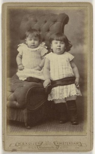 Studio portrait of two small children