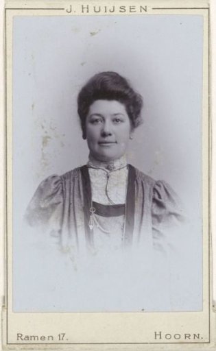 Studio portrait bust of a young lady