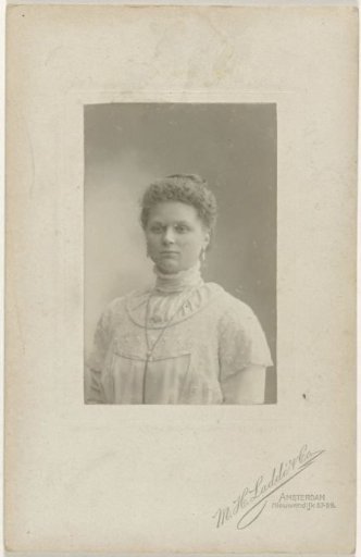 Studio portrait bust of a woman