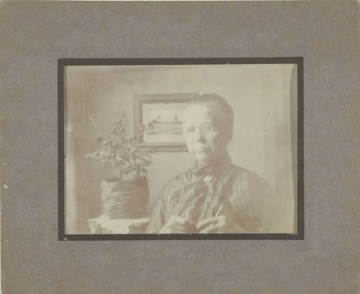 Portrait of an Old Lady with Spectacles in a Living Room