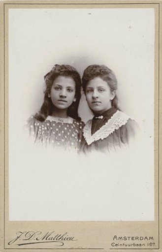 Studio portrait of two girls