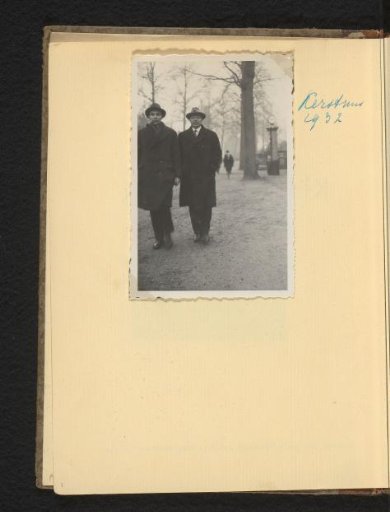 Men walking along an avenue, Baarn