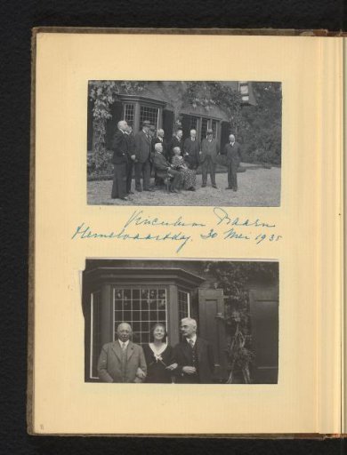 Two Group Portraits in Baarn, of the Society Vinculum Scientiarum and of Other People