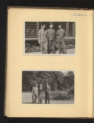 Two group portraits of Dirk Hudig and Anna Rotgans with their sons