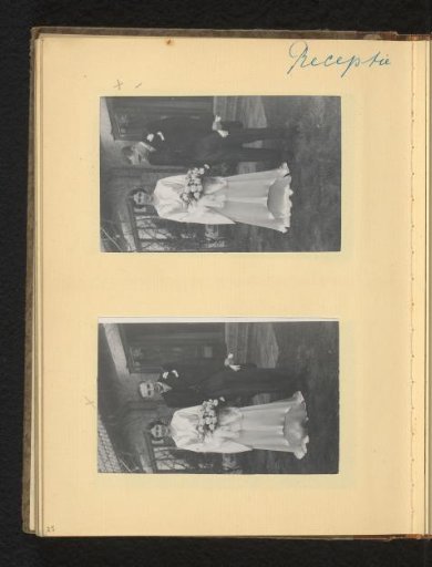 Two wedding portraits of Jan Hudig and Carla Heeris