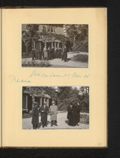 Two photographs of the professors' society Vinculum Scientiarum in Baarn