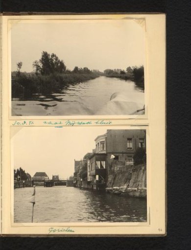 Two photographs of a boat trip in the vicinity of Gorinchem