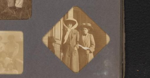 Jenny Wichers and Pauline van den Bussche in Front of a House