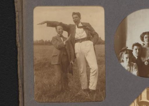 Two Young Men Standing in a Grass Field in Gelderland, Right: Theo Wichers, Left: Possibly Alexander Voormolen