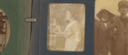 Portrait of a young woman in front of a mirror