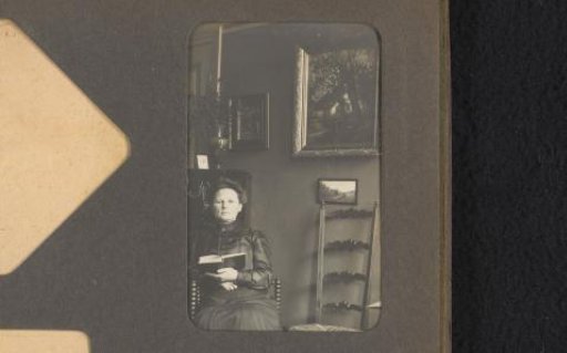 Portrait of Mrs. Merkus in a living room