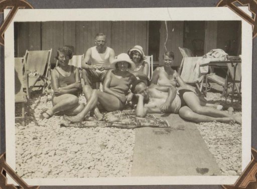 Group in swimwear at Roquebrune-Cap-Martin
