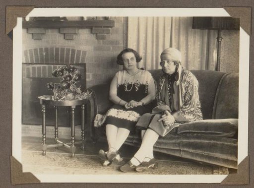 Two women sitting in an interior