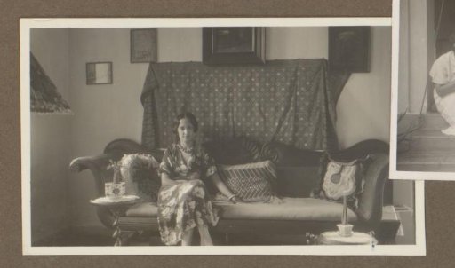 Portrait of Dootje van Zijll de Jong in a sitting room, Batavia
