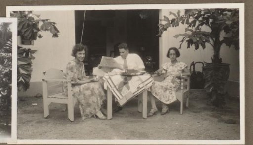 Company at a table, Batavia