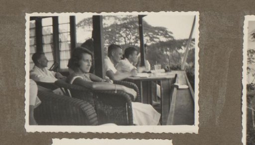 Ada Krüseman on a veranda, Tjibeber