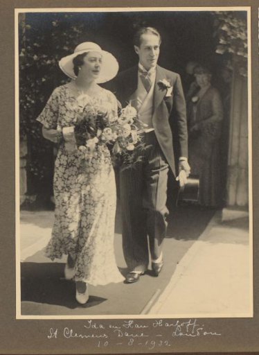 Ida-Teresa Conti and Han Harloff at their wedding, London