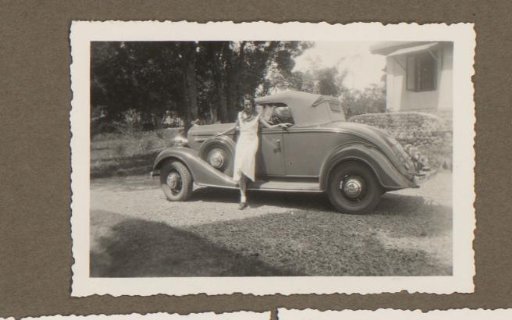 Ada Krüseman by a Car, Boyolali