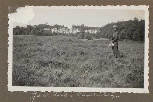 Jo van Raab van Cantstein on the heath, Hilversum