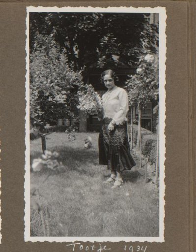 Portrait of Tootje Wassink in a Garden