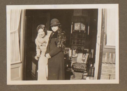 Wilhelmina van Zijll de Jong and Her Mother Henriëtte Wassink in a House