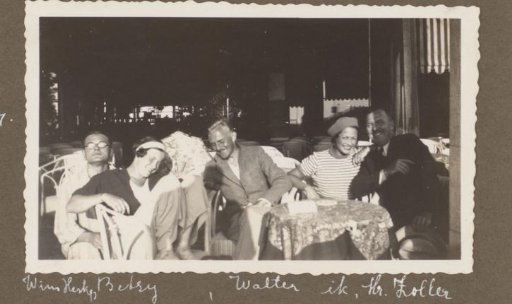 Company on a terrace in Scheveningen