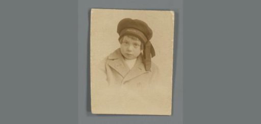 Portrait of an unknown child at the age of four